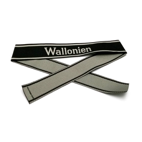 WW2 German Wallonien BEVO woven cuff title WH sleeve band reproduction militaria accessory