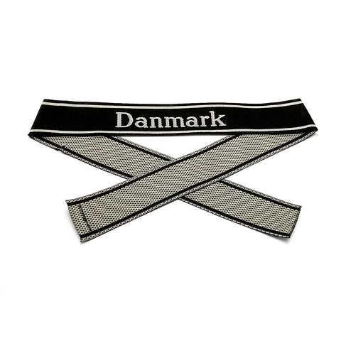WW2 German Bevo Cuff title ''Danmark' woven cuff