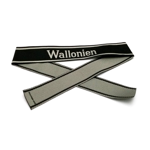 WW2 German Bevo Cuff title ''Wallonien'' woven cuff