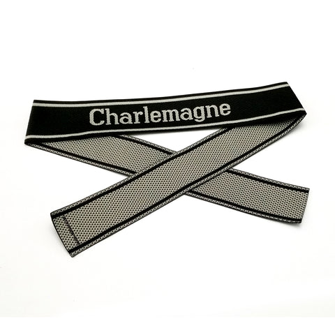 WW2 German Bevo Cuff title ''Charlemagne'' woven cuff