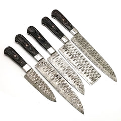 Custom Handmade Damascus BBQ / Kitchen Chef Knives set. Gift For Anniversary / Mother day Gift/ Gift For Everyone (CH-02)