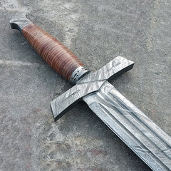 Damascus Steel viking sword / Hunting Knife  (SW-26)