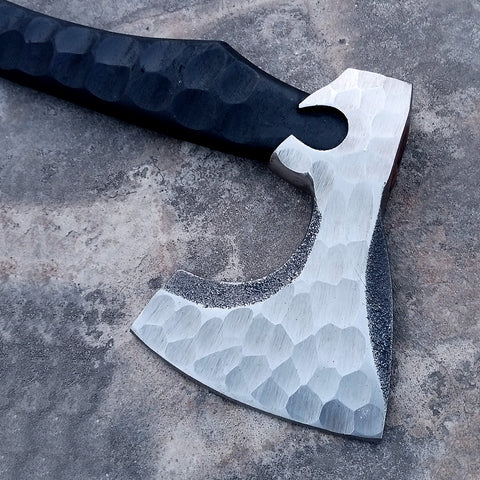 Custom Handmade Carbon Steel Viking Axes Wood Outdoor Engraved Camping Axe Gift idea (X-03)