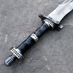 Damascus Steel viking sword / Hunting Knife  (SW-01)