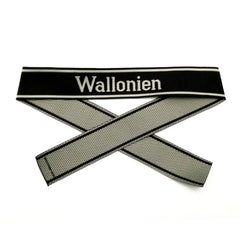 WW2 German Bevo Cuff title ''Wallonien'' woven cuff