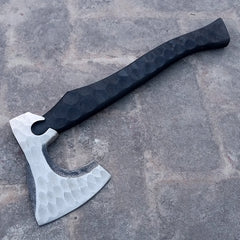 Custom Handmade Carbon Steel Viking Axes Wood Outdoor Engraved Camping Axe Gift idea (X-03)