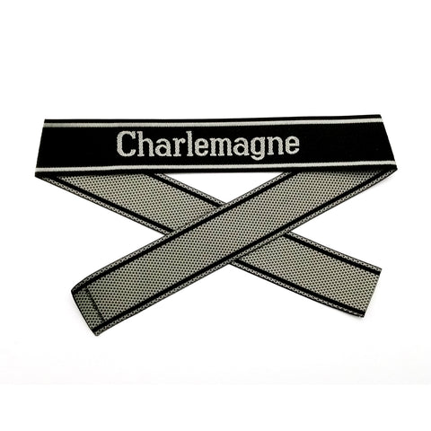 WW2 German Bevo Cuff title ''Charlemagne'' woven cuff