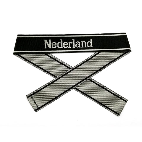WW2 German Bevo Cuff title ''Nederland'' woven cuff