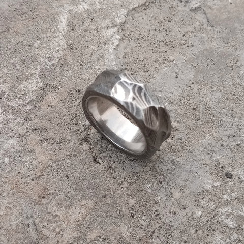 Damascus ring / Wedding band - 04
