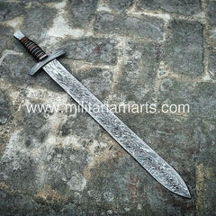 Damascus Steel viking sword / Hunting Knife  (SW-16)