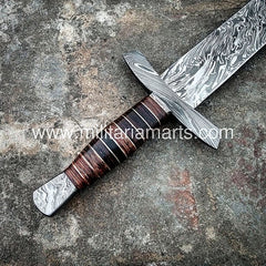 Damascus Steel viking sword / Hunting Knife  (SW-16)