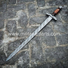 Damascus Steel viking sword / Hunting Knife  (SW-02)