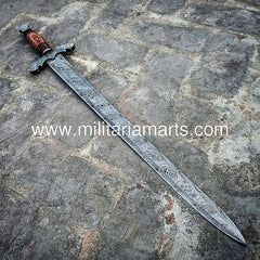 Damascus Steel viking sword / Hunting Knife  (SW-02)