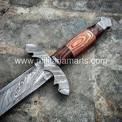 Damascus Steel viking sword / Hunting Knife  (SW-02)