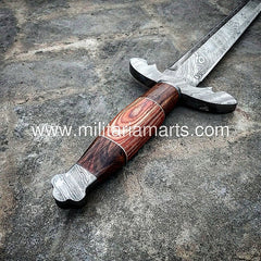 Damascus Steel viking sword / Hunting Knife  (SW-02)