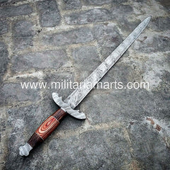 Damascus Steel viking sword / Hunting Knife  (SW-02)