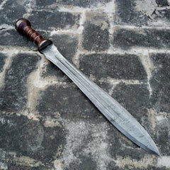 Damascus Steel viking sword / Hunting Knife  (SW-04)