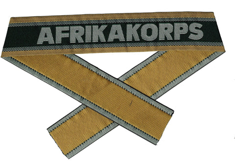 WW2 German Bevo Cuff title ''AFRIKAKORPS'' gewebt Ärmelband